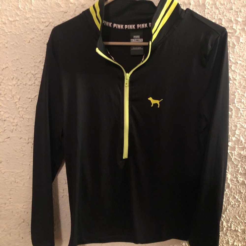 Pink half zip track jacket
